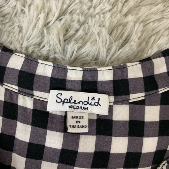 Splendid | Sleeveless Gingham Dress Tie Waist - Picture 6 of 7